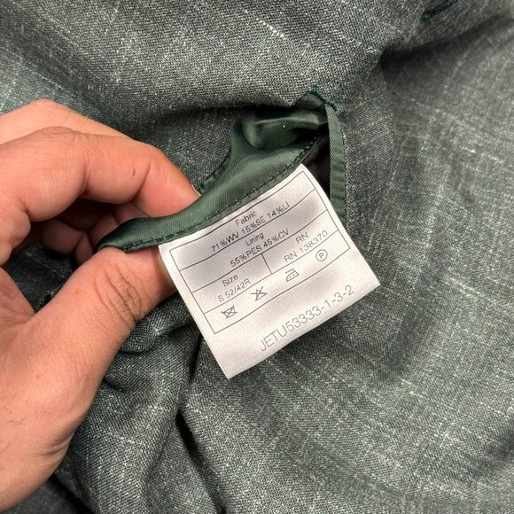 Harold Wool Silk Linen Blazer Unstructured Sport Coat Melange Grey Italy 42R - Picture 11 of 11